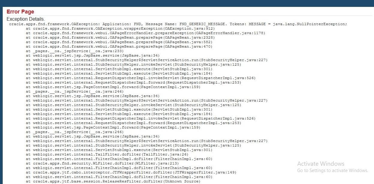 Error on Java App - Syed Raheel - Oracle Core & EBS Apps DBASyed Raheel ...